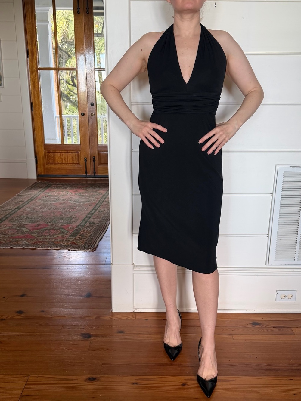 Vintage Laundry Black Halter Jersey Dress